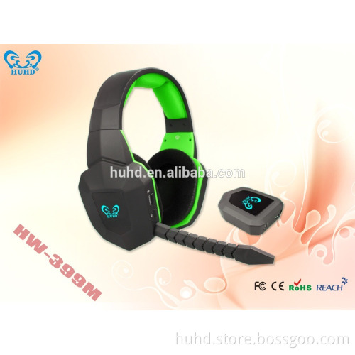 2015 new optical gamer gaming wireless detachable microphone headset technolgoy patented LED light wireless headphone